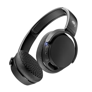 Skullcandy Riff Wireless 2 On-Ear Bluetooth Headphones, Up to 34 Hrs Battery, Foldable Lightweight Design, Convenient for Travel with Included 3.5mm AUX Cable, Microphone for iPhone Android – Black