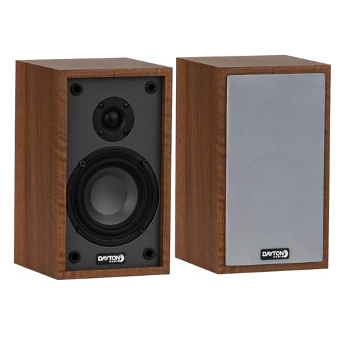 Dayton Audio Classic B40 Bookshelf Speakers, 4" Woofer & 1" Tweeter, Passive 2-Way Design, 30W RMS, for Music, TV & Home Audio Systems – Wood by Dayton Audio - Used condition - US$56.98