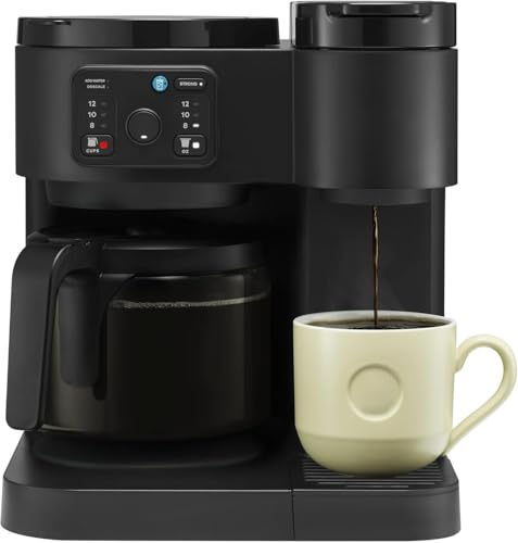 K-Duo Essentials Coffee Maker for Hot and Iced Drinks, Single Serve KCup Pod Brewer and 12 Cup...