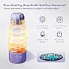 Momcozy Portable Bottle Warmer for Travel – Dual Heating Modes for Breast Milk & Water, Portable Milk Warmer with Fast Heating & Long Battery Life, 17 Ounces Large Capacity, Purple