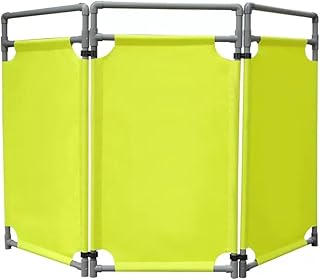 Foldable Safety Barricade – 3 Panel PVC Portable Barrier for Crowd Control, Engineering Repairs, and Caution Security Gates – Ideal for Temporary Safety and Event Management