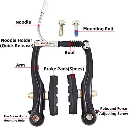 Liteone V Brakes For Bikes Linear Bicycle Brake Set Liteone Mountain Bike Front And Rear V Brakes Set Replacement Parts Fit thumb #1
