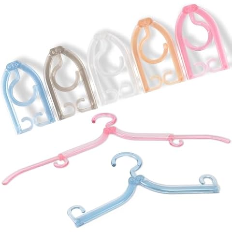 New Travel Hangers 10 Pcs Transparent Plastic Hangers Foldable Hangers Space Saving Collapsible Hangers Clothes Hangers for Business Trip Home Travel Cover