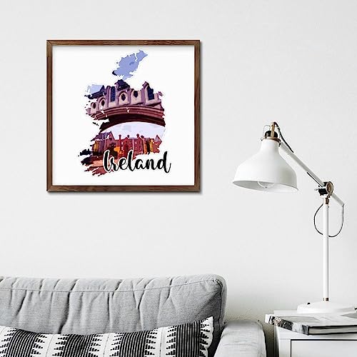Art décor pour maison Irlande panneau en bois cadeau idéal