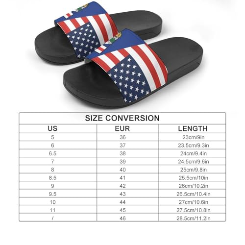 Flag of U.S. Alberta Flag House Sandals Non-Slip Bathroom Slippers Beach Summer Shoes for Men Women2