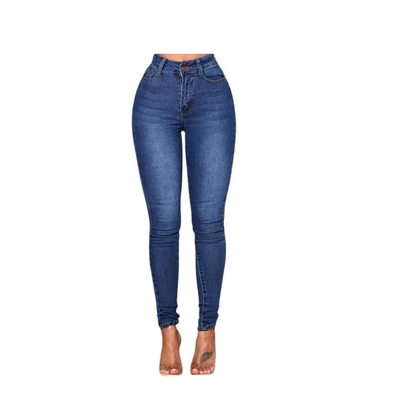 La Mejor Selección de Jeans de Dama , tabla con los diez mejores. 47 KAERDIYA Jeans Skinny para Dama, Mezclilla Stretch con Desgaste, Tiro Alto, Ajuste Ceñido (MX/US, Alfa, X-Grande, Regular, Regular, Azul Claro)