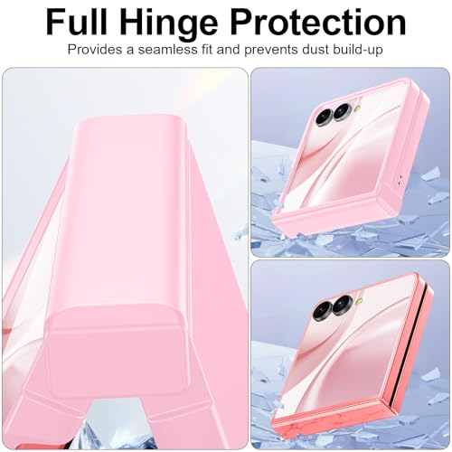 Btscase for Samsung Galaxy Z Flip 7 Case 2025 with Hinge Protection & Built-in Screen Protector, Military Grade Drop Protection Slim Shockproof Full Body Rugged Phone Cover Anti-Fingerprint, Pink by Btscase - Used condition - Image 2