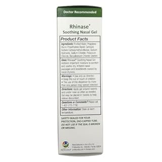 Rhinase Allergy Relief Lubricating Nasal Gel – Dual Salt, Steroid-Free Formula for Moisture & Comfort | Ideal for Swimmers & CPAP or Oxygen Therapy Users | Safe for Children | 1 oz