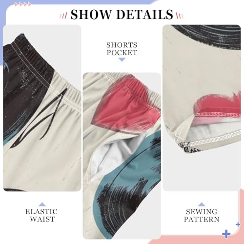 ZZXXB Record Music Note Boys Long Pants Soft Trousers Elastic Waist Kids Lounge Bottoms with Pockets S-XL4