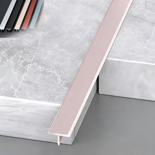 Escarchado Perfil de Transición, Perfil en T Aluminio, 3 Pieza 90cm Tira de Umbrals para Umbral de Puertas y Unión de Huecos de Suelos de Tablones Laminados(Purple Gold,10mm/0.4inch)