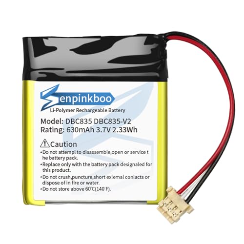 Senpinkboo for ADT DBC835 DBC835-V2 Battery Upgraded [630mAh] for ADT DBC835 DBC835-V2 HD Doorbell Camera Replacement Battery 3.7V