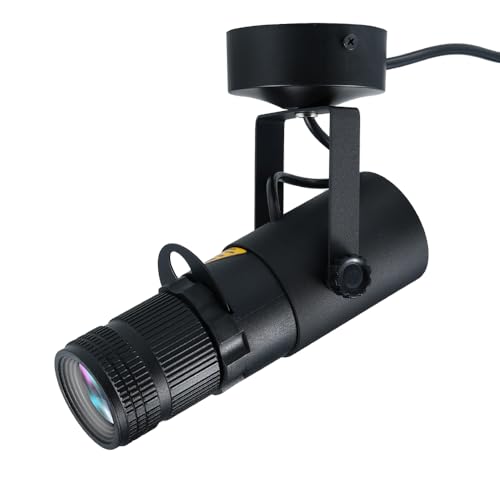 Lixada 15W LED White Beam Pinspot Light Spotlight, Round Glass, Manual Focus, 4 Adjustable Angle Beam Apertures Light Bar Stage Spotlight Projection Lights for Weddings DJ Disco Bar Club Party