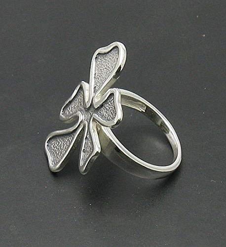 Bague argent massif 925 fleur R000720 Empress anti-allergie pour peaux sensibles - 4