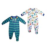 absorba Boys 2-Pack Blanket Sleeper (Monster, 2T)