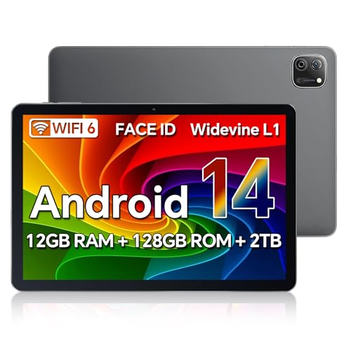 OSCAL Tablet Android 14 Pad 70 WiFi, Tablet 10 Pulgadas WiFi 6, 12GB RAM+ 128GB ROM/2TB TF, 5G WLAN 6丨Widevine L1丨GMS丨6580mAh丨13+8MP丨Bluetooth5.0丨1280 * 800丨Tablets con carcasa丨Tableta 2024