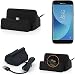 Produktbild K-S-Trade Dockingstation für Samsung Galaxy J5 (2017) Duos Docking Station Micro USB Tisch Lade Dock Ladegerät Charger inkl. Kabel zum Laden und Synchronisieren, schwarz
