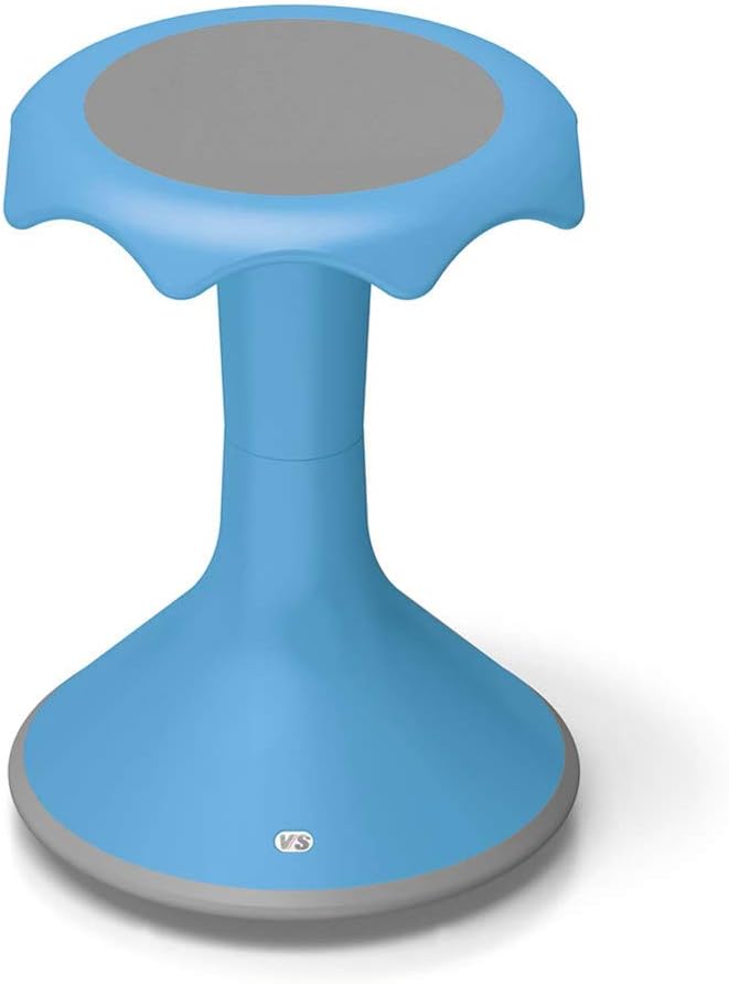 Hokki Stool, Flexible Ergonomic Seating Stool for Kids and Adults, 18" Seat Height, Light Blue