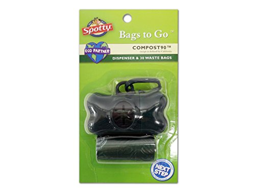 Image of Spotty Compost90 Dispenser and Refill Dog Poop Bags, 30ct