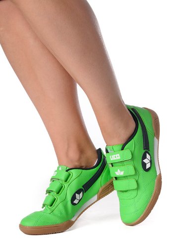 Lico Unisex Kinder Bernie V Hallenschuhe, Grün Marine Weiß, 33 EU – Ansicht 2