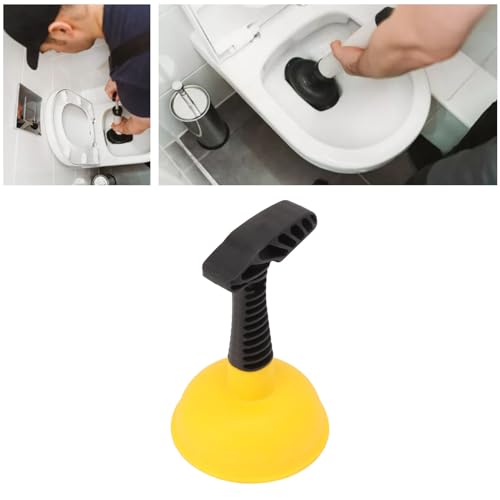 Image of Zerodis Mini Plunger, Silicone Small Toilet Plunger Slip Proof Handle Efficient for Bathroom (2)