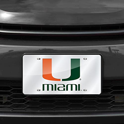 Ncaa Miami Hurricanes Laser Inlaid Metal License Plate Tag #TOP1