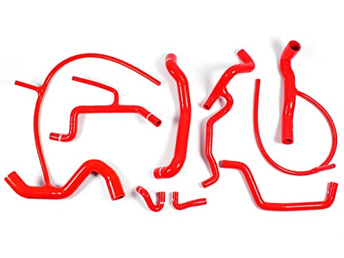 Set di tubi dell'acqua AAA in silicone per circuito dell'acqua di raffreddamento X-Parts Performance per VW Corrado VR6 2.8 (rosso)
