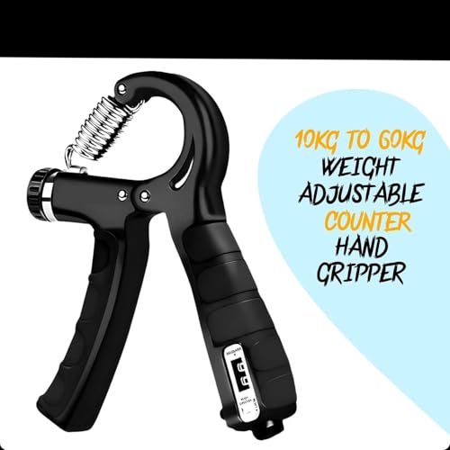 Image of BHAVYATA Adjustable Hand Gripper (10KG to 60KG) | Professional Counter Hand Grip for Strength Training | Finger Exerciser for Grip, Wrist, & Forearm Workout