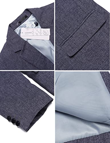 Coofandy Men's Casual Suit Blazer Jackets Lightweight Sports Coats One Button Blue #TOP3