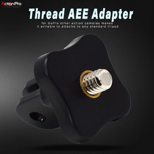 Image of Action Pro Plastic Tripod Adapter with Standard 1 /4 Inch Thread, Compatible with GoPro 13 /12 /11 /10 /9 /8 /7 /6 /5 /4 /3+ /3, Xiaomi Yi, SJCAM & Other Action Cameras (Pack of 3)