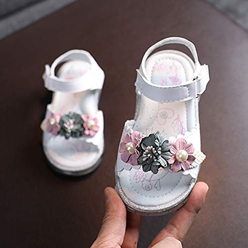 JLGY Sandali da bambina con 24 luci a LED, estivi