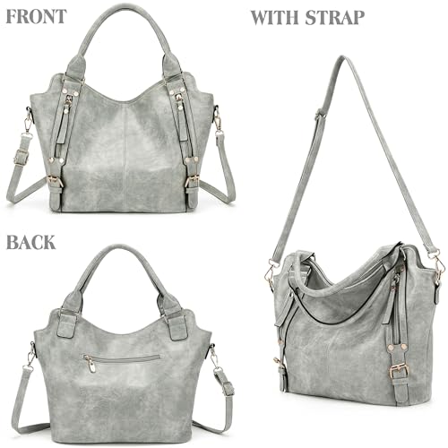 Image of Crossbody Bags for Women Large Hobo Purse Shoulder Handbag Wallet Set 2PCS | Soft PU Leather,Total 9 Pockets,Large Capacity,with a Spacious Functional Wallet,Detachable Shoulder Strap,Stylish Design