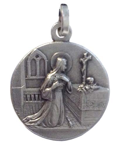 Médaille Sainte Rita de Cascia I G J en argent massif de haute joaillerie