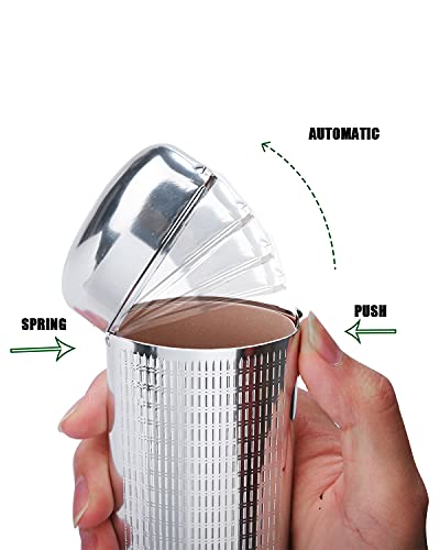 Philley Aluminum Metal Pocket Ultra-Light Silver Eyeglasses Glasses Case(Striped) #TOP3