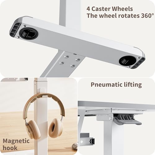 Mesa de cama de hospital ajustable para laptop con cajón integrado 6