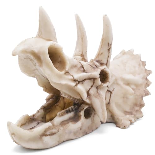 Image of Fish Hideout Cave Dinosaur Animal Skull Reptile Ornament Halloween Decor for Terrarium Aquarium Large Decorations Betta Tarantula Snake Decor Bones