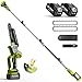 Supstable 2-en-1 Mini Tronconneuse Télescopique & Elagueuse sur Perche 8 Pouces, Extension jusqu'à 4,8 m, Tronconneuse a Batterie 8000 mAh, Système D'huile Automatique, pour Branches et Jardin