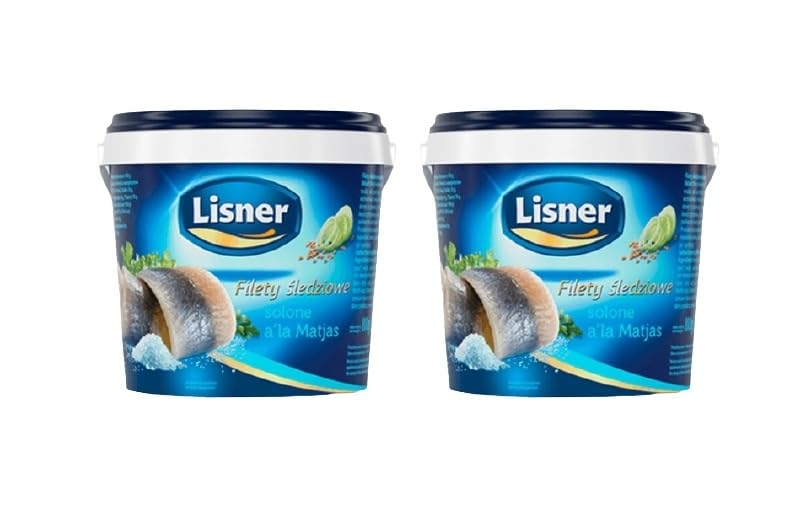 2 mal 800g Lisner gesalzene Heringsfilets a'la Matjes 800g Filet Sledziowy solony ala Matjas
