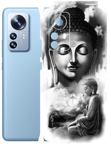 Image of AtOdds - Full Body Back Screen Guard Protector Film - Lamination Wrap Skin Sticker Compatible with XIAOMI Mi 12 PRO | Scratchproof Matte Finish (Buddha)