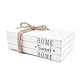 cocomong Decorative Books for Coffee Table Decor, Farmhouse Decor, White Faux Books for Decoration,...