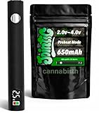 【cannabirth】Jointic 510規格 ヴェポライザー バッテリー 650mAh 可変電圧 2.0V〜4.0V プリヒート機能 液晶ディスプレイ Type-C充電 510スレッド対応 コンパクト ポータブル カンナバース