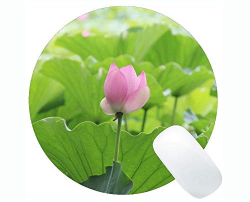 Preisvergleich Produktbild Lotus-Blumen-heilige geistige Grafik-runde Mausunterlagen Besonders angefertigt - runde Lotus-Gummimausunterlage
