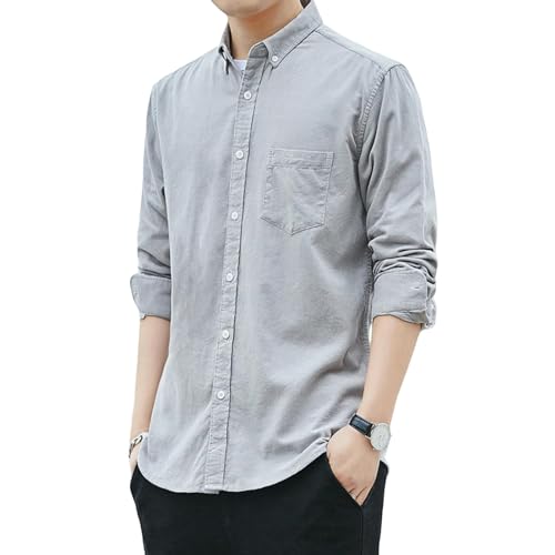 Chemise vintage en velours côtelé homme respirante contre la sueur