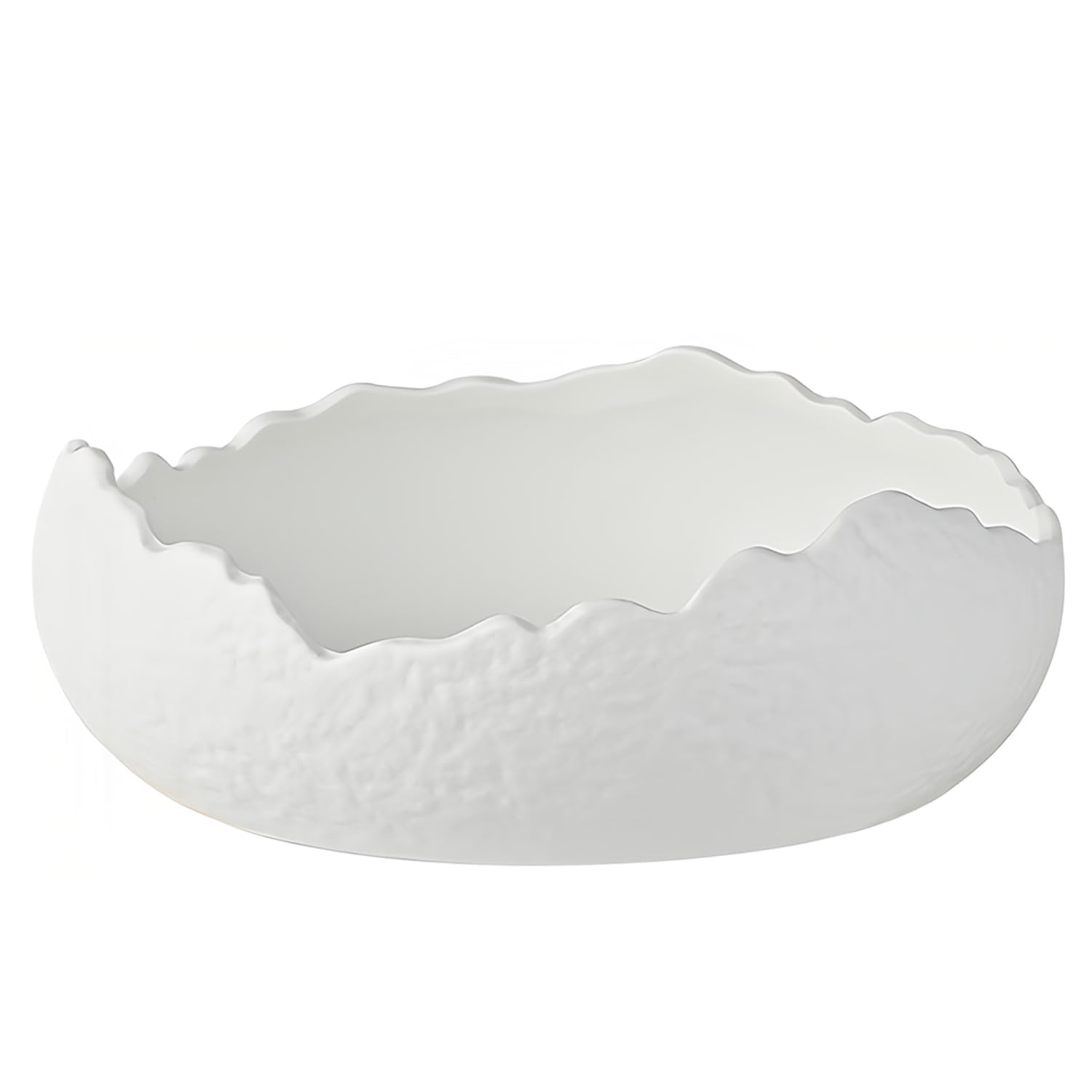 Dowbom Entryway Table Storage Bowl, Home Decor Gift, Office Candy Bowl (White, Plate Shape)