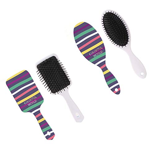 Hair Brushes Texture Brush Hair Detangling Paddle Brush Hair Cleaner Accessory 2 Pack Colorful for Women Men and Children for Reduce Frizz Dry