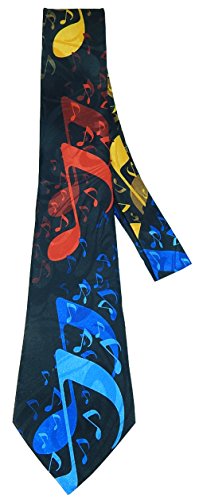 Steven Harris Men s Multicolor 8th Notes Necktie One Size Black
