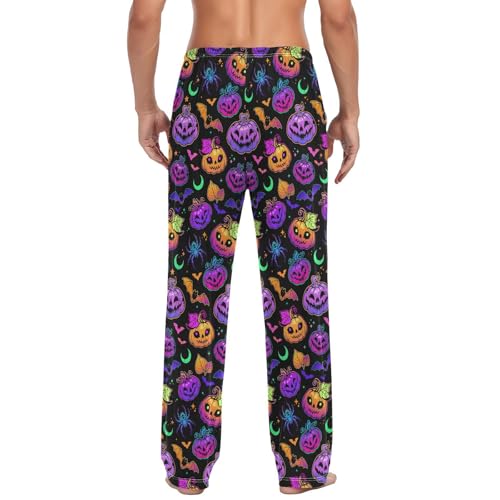 Laprad Men's Pajama Pants Lounge Comfy Pjs Bottoms Halloween Pumpkins Soft Sleep Pant with Pockets3