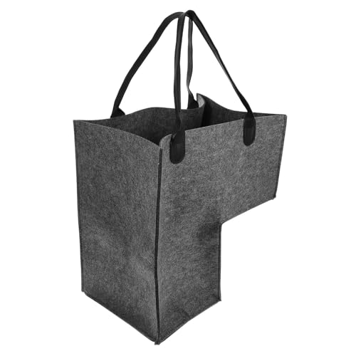 Cesta para escaleras en forma de L de fieltro resistente con asas para hogar 2