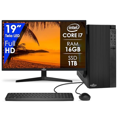 Computador Completo Intel Core i7 16GB SSD 1TB Monitor 19