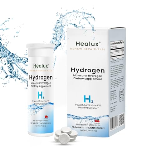 Image of Hydrogen Water Tablets 12 PPM - Molecular H₂ Tablets with Magnesium | h2 tab Lab Tested Antioxidant Support for Energy, Cellular Health, Recovery & Cognitive Function, 30 Count, Raspberry