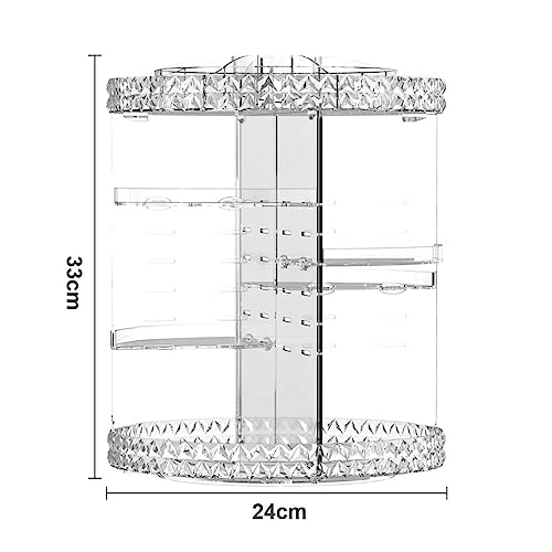 Organizador Grande Porta Maquiagem Acrílico 360° Giratório